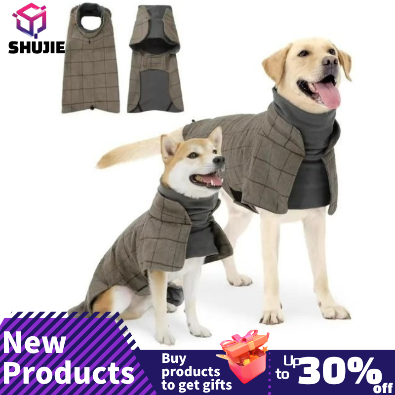 Winter Clothing English - Warm Dog Coat English Plaid Dog
