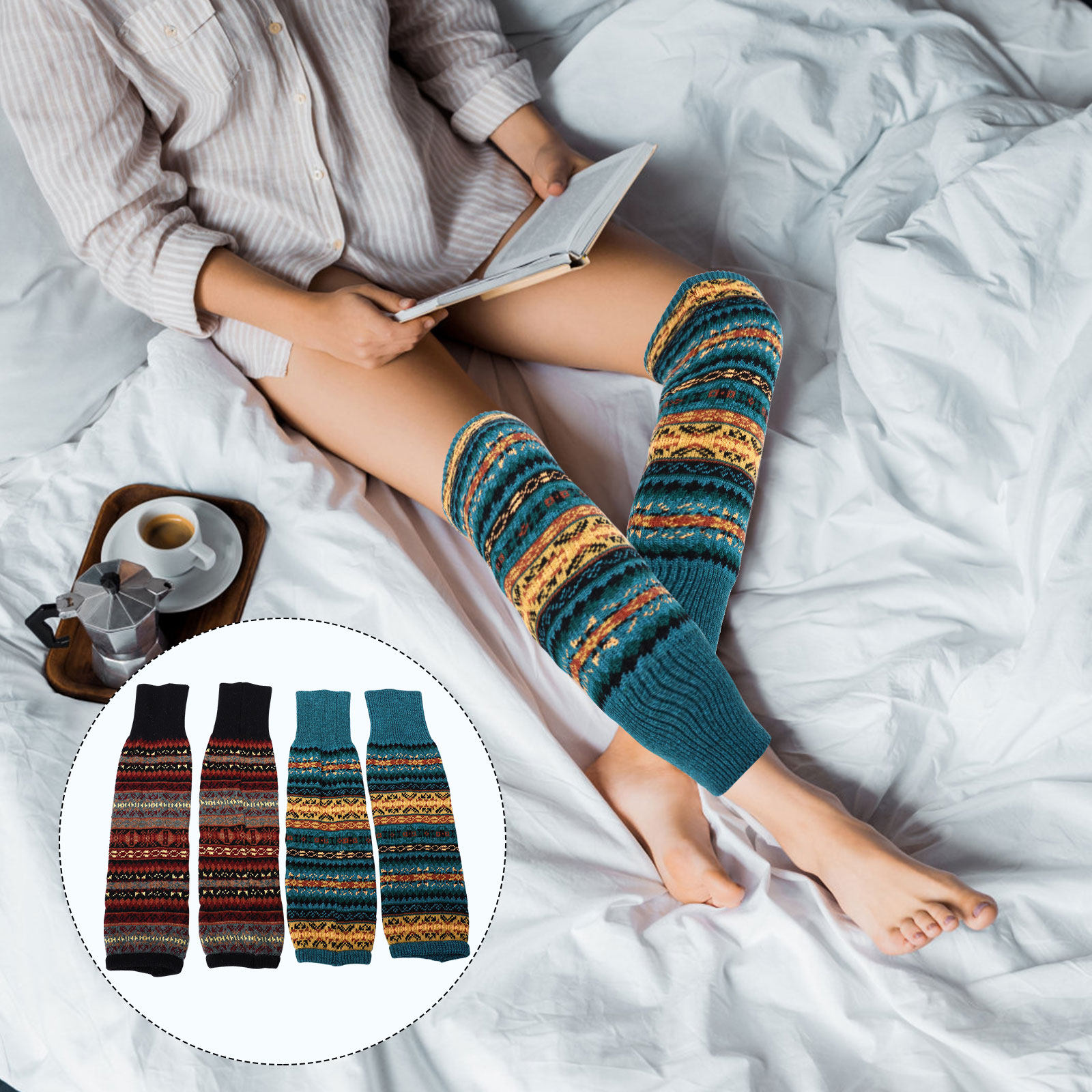 Winter Clothing Leg Warmers - 2Pairs Fashion Leg Warmers Women Knitted