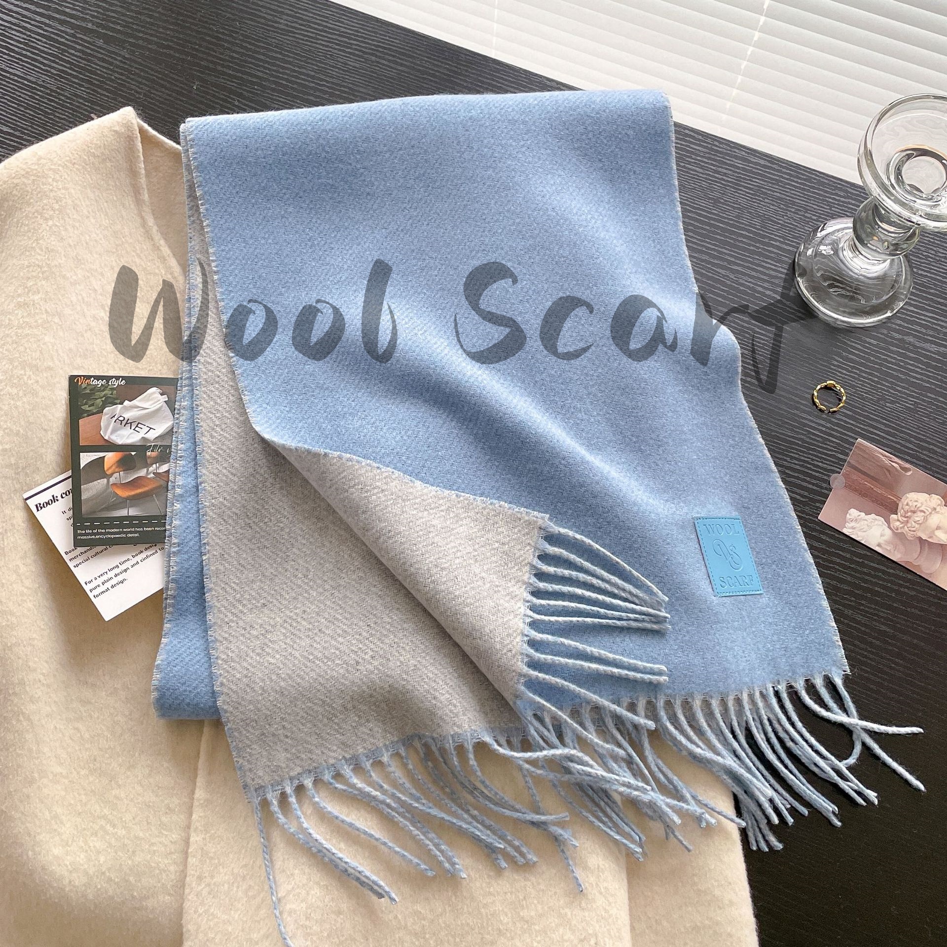 Cashmere Scarf Wrap - NEW Wool Winter Thick Warm Scarf