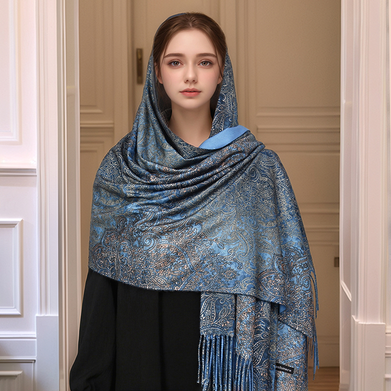 Cashmere Scarf Wrap - Luxury Paisley Pashmina Shawl Scarf Women