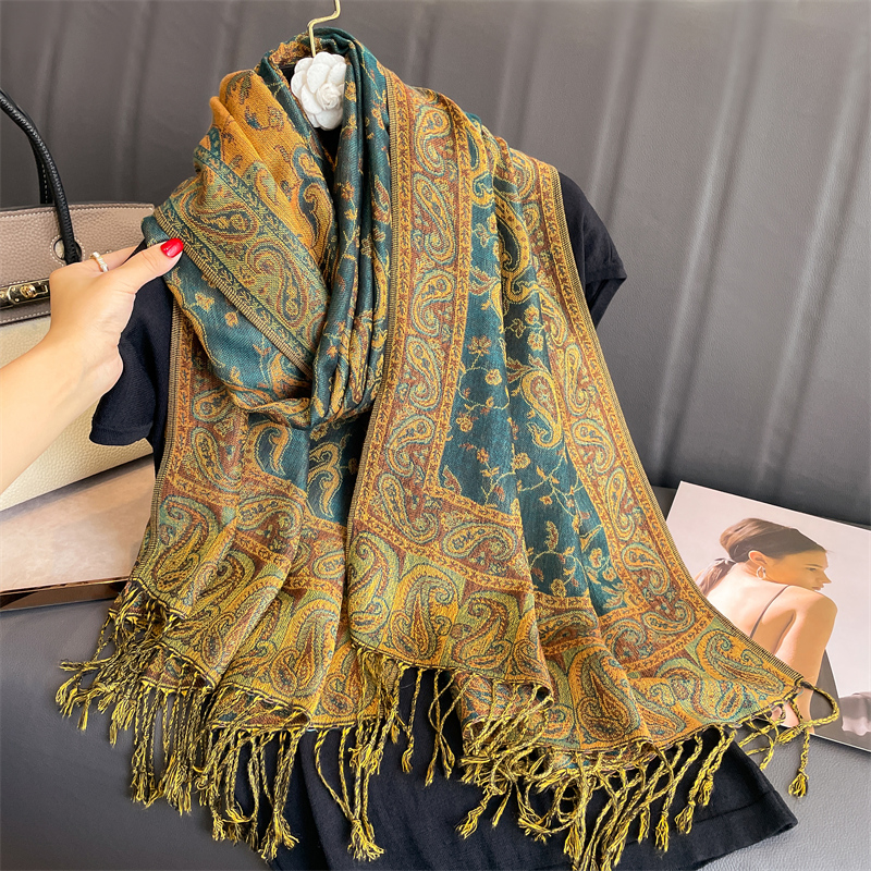 Cashmere Scarf Wrap - Tassel Blanket Design Thick Pashmina New