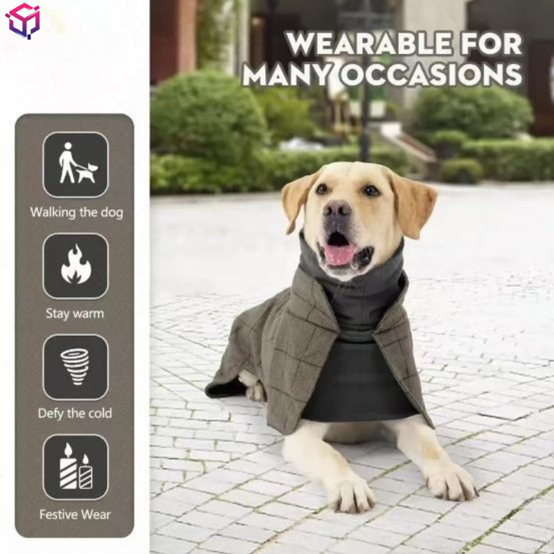 Warm Dog Coat English Plaid Do - Winter Clothing English のレビューと価格