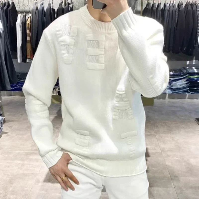 Men's Clothing Green Knit Swea - Winter Clothing Korean のレビューと価格