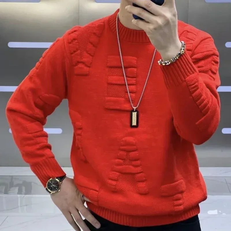 Men's Clothing Green Knit Swea - Winter Clothing Korean のレビューと価格