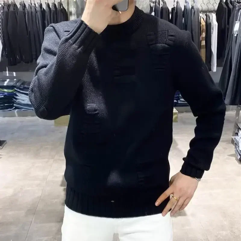 Men's Clothing Green Knit Swea - Winter Clothing Korean のレビューと価格