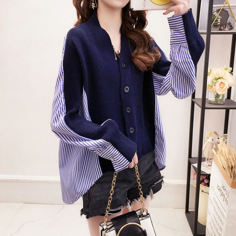 Female Korean Casual V-Neck Kn - Winter Clothing Korean のレビューと価格