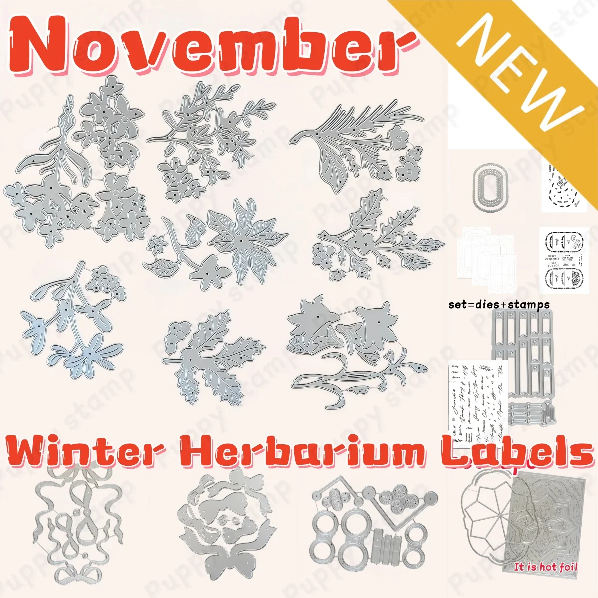Winter Herbarium Labels Metal  - Winter Clothing Label のレビューと価格