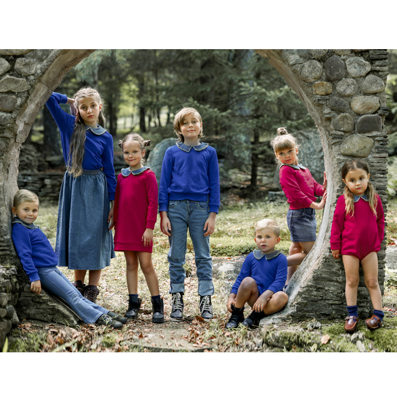Ali Plus Aw25 Denim Collar Swe - Winter Clothing For Kids のレビューと価格