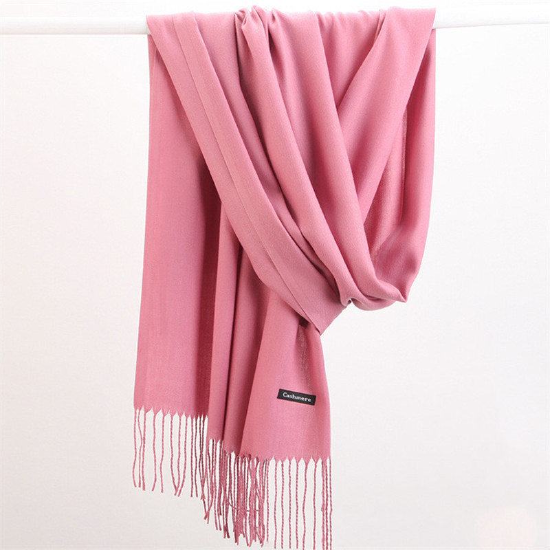 Fashion Solid Color 2023 Women - Cashmere Scarf Wrap のレビューと価格