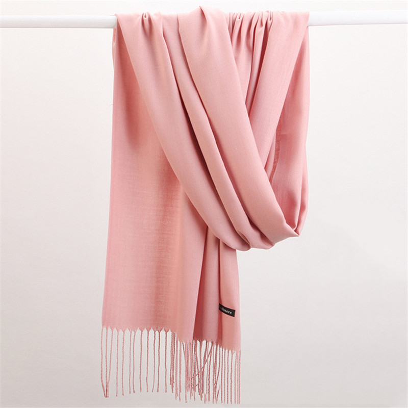 Fashion Solid Color 2023 Women - Cashmere Scarf Wrap のレビューと価格