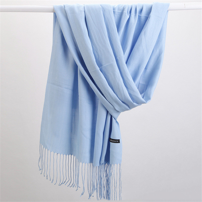 Fashion Solid Color 2023 Women - Cashmere Scarf Wrap のレビューと価格