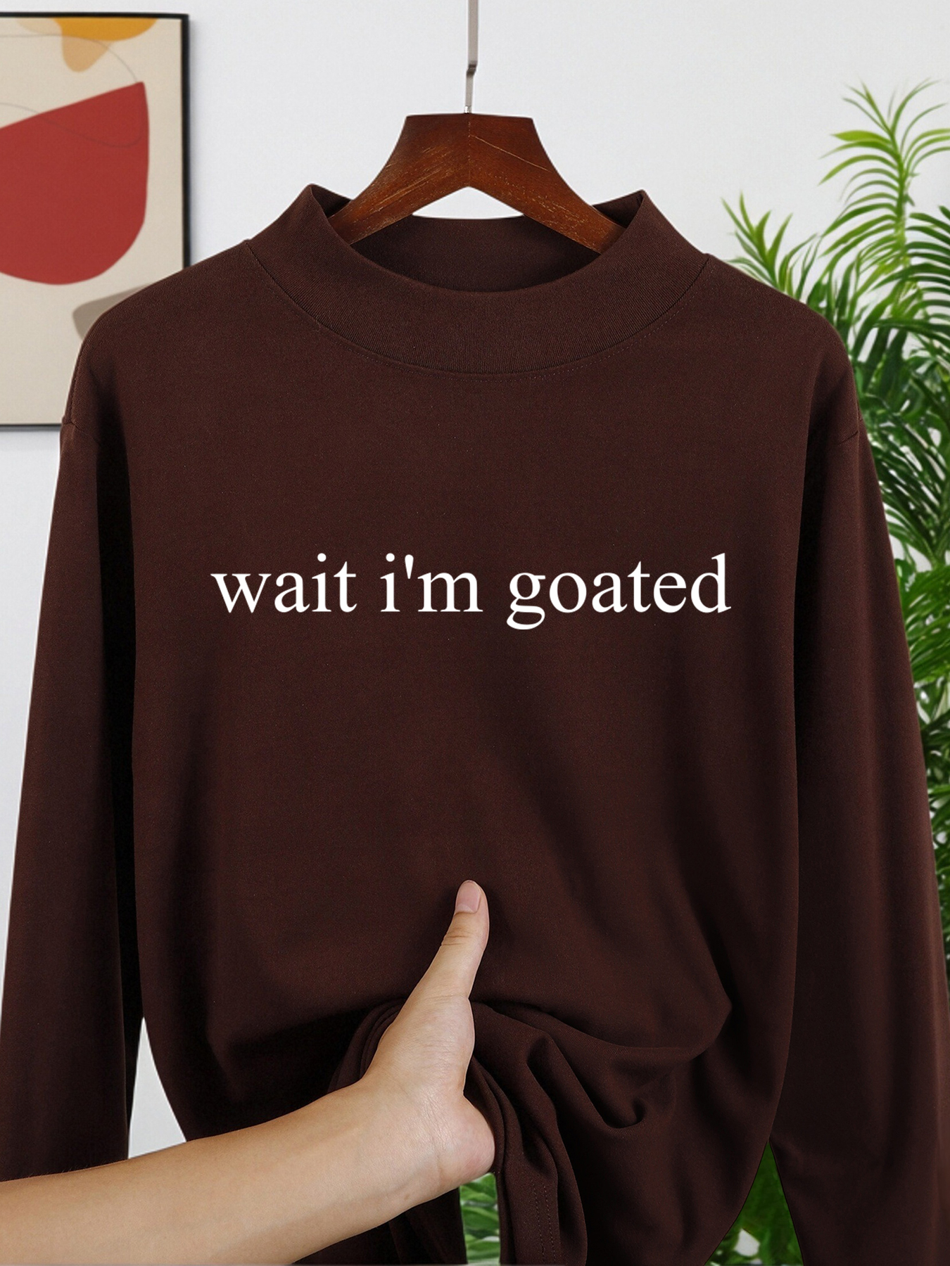 Wait I'M Goated Letter Printed - Winter Clothing English のレビューと価格