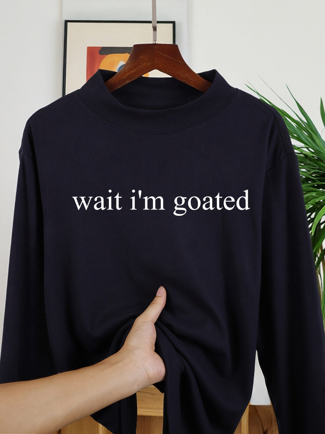 Wait I'M Goated Letter Printed - Winter Clothing English のレビューと価格
