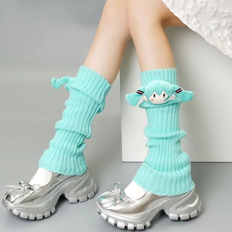 Cute Dopamine Knitted Stacked  - Winter Clothing Leg Warmers のレビューと価格