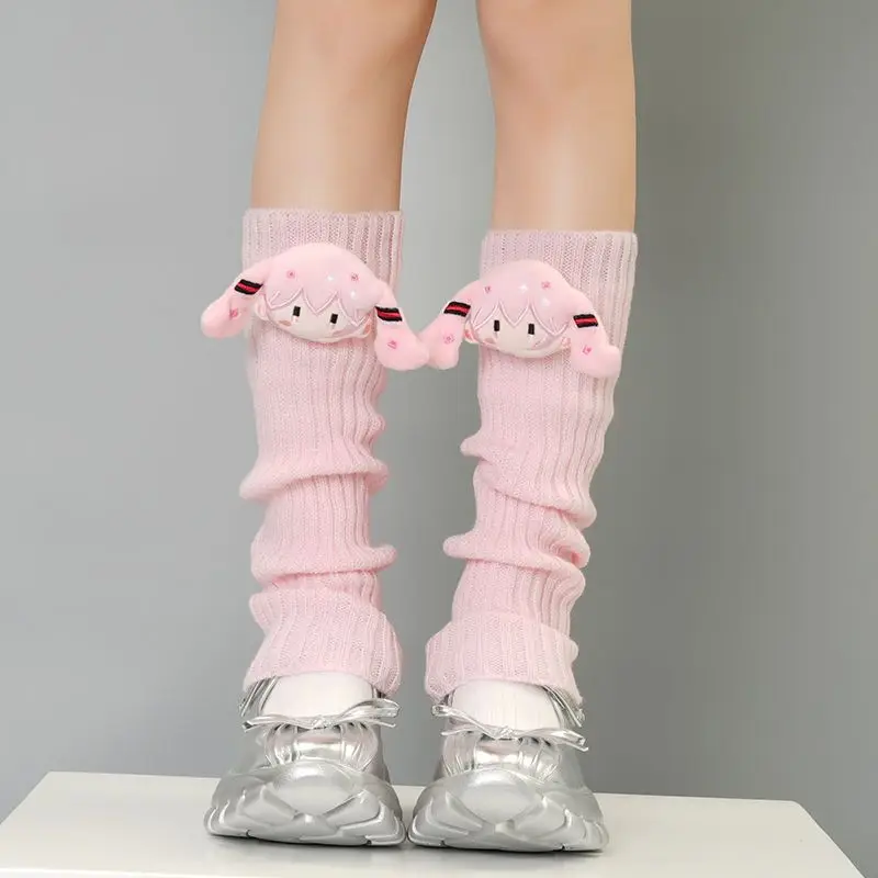 Cute Dopamine Knitted Stacked  - Winter Clothing Leg Warmers のレビューと価格