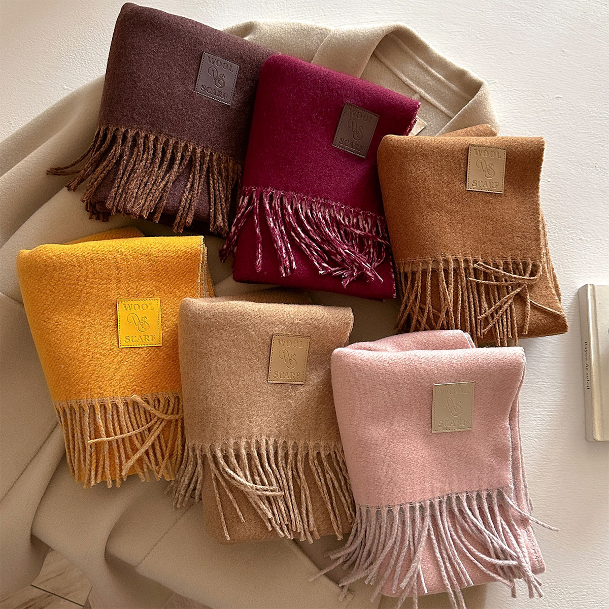 NEW Wool Winter Thick Warm Sca - Cashmere Scarf Wrap のレビューと価格