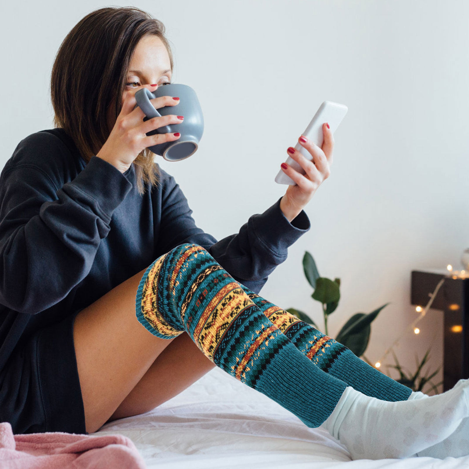2Pairs Wool Blend Leg Warmers  - Winter Clothing Leg Warmers のレビューと価格