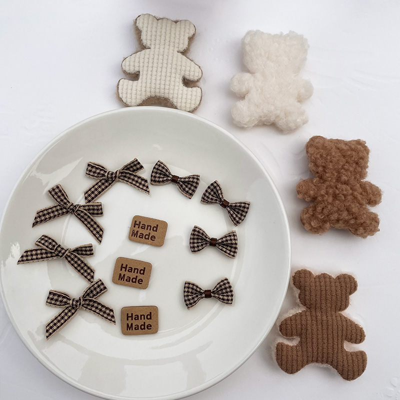 Autumn Winter Plu Bear Fabric  - Winter Clothing Label のレビューと価格