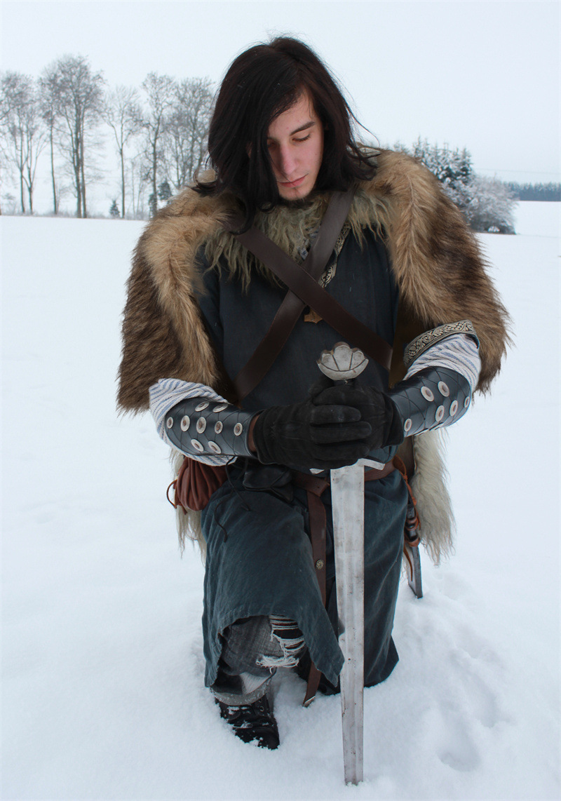 Viking Cloak Faux Fur Collar C - Jacket Winter Clothing のレビューと価格