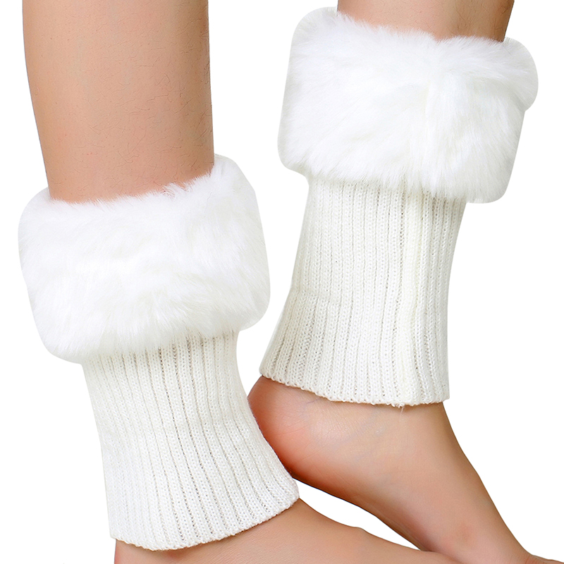 Women Winter Knitted Woolen Bo - Winter Clothing Leg Warmers のレビューと価格