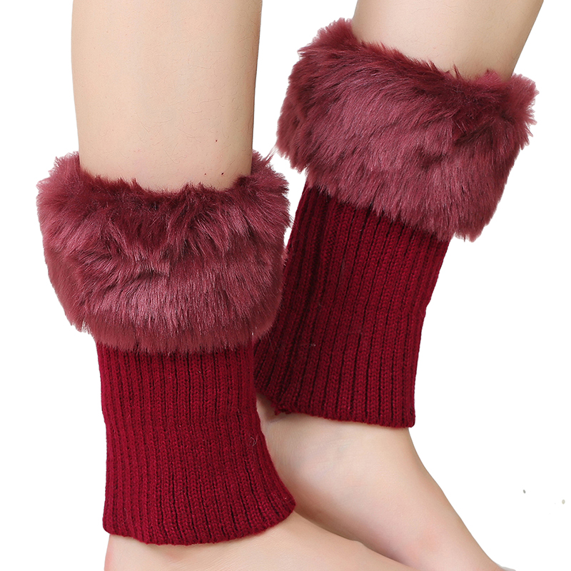 Women Winter Knitted Woolen Bo - Winter Clothing Leg Warmers のレビューと価格