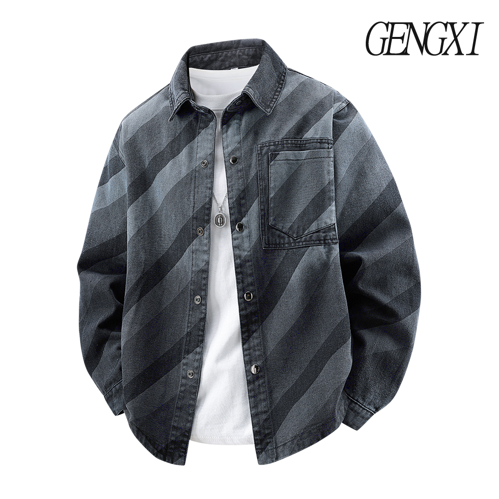 Men's Gradient Striped Design  - Jacket Winter Clothing のレビューと価格