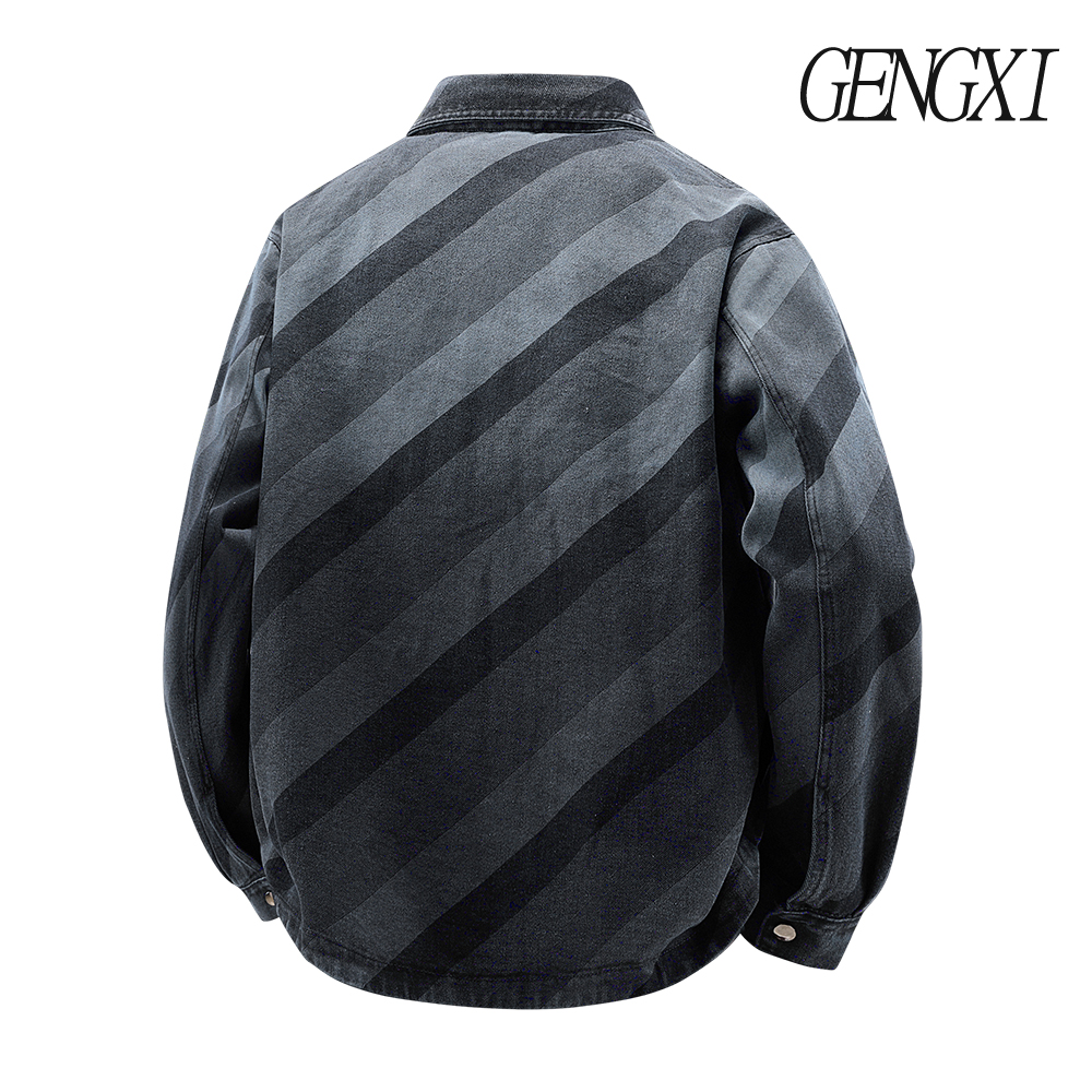 Men's Gradient Striped Design  - Jacket Winter Clothing のレビューと価格