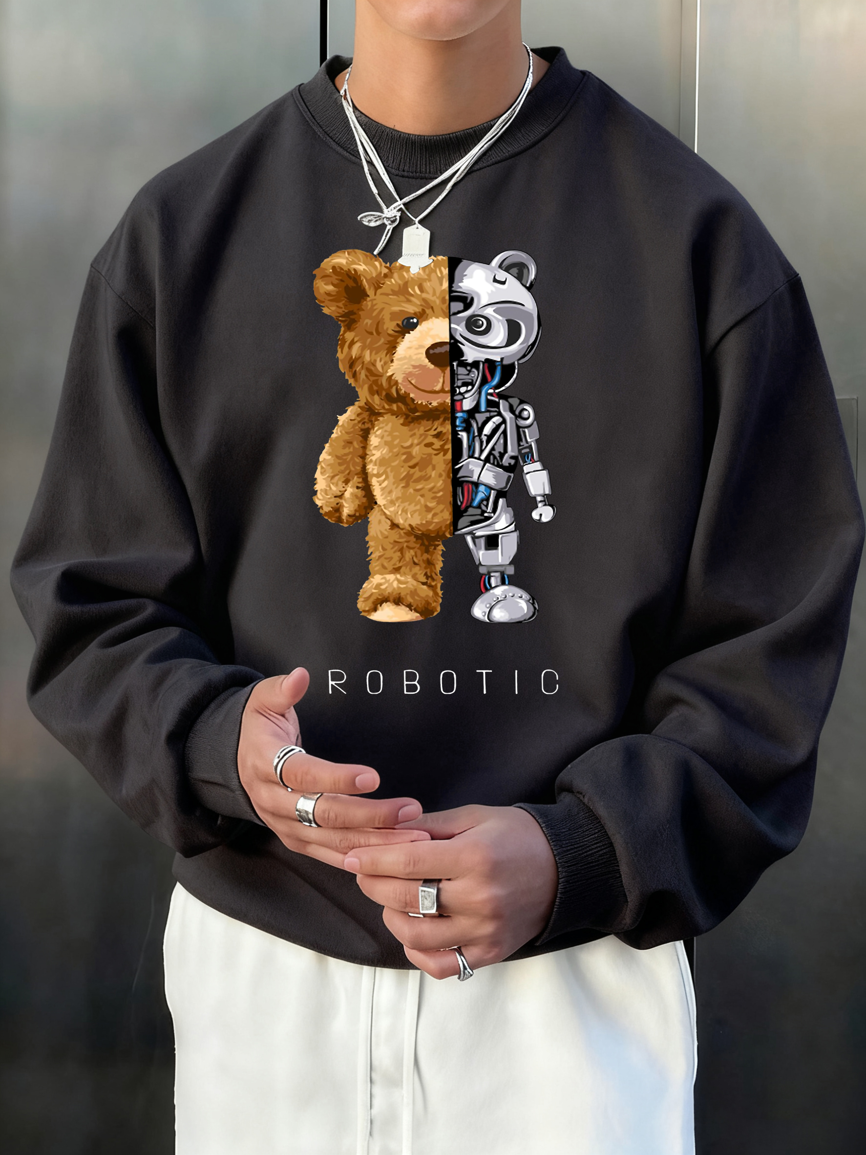 Plush And Robotic Bear  Printi - Winter Clothing English のレビューと価格