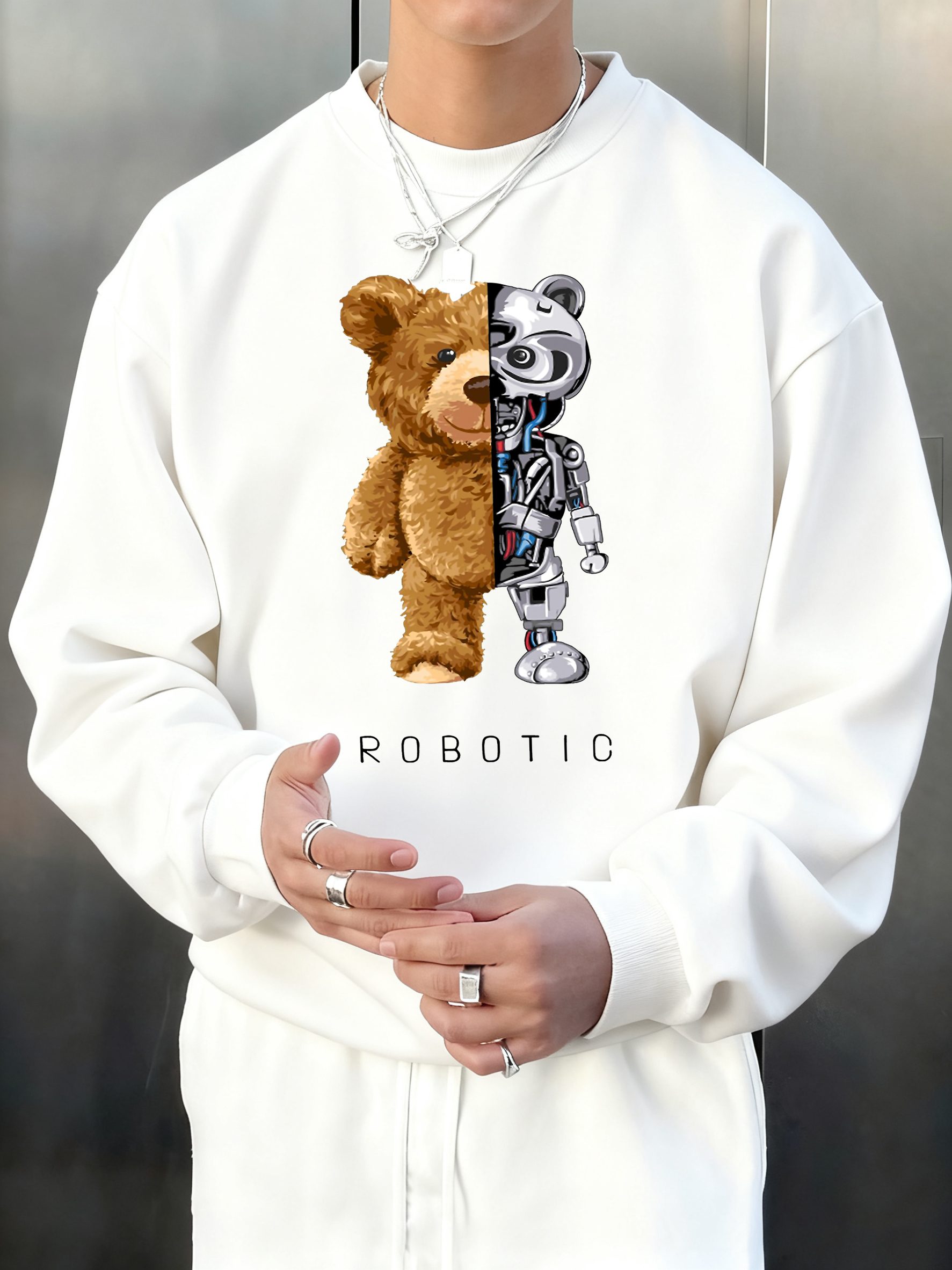 Plush And Robotic Bear  Printi - Winter Clothing English のレビューと価格