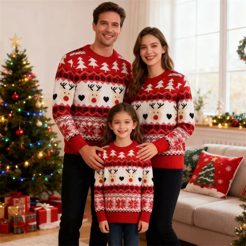 Christmas Family Sweaters Pare - Winter Clothing For Kids のレビューと価格