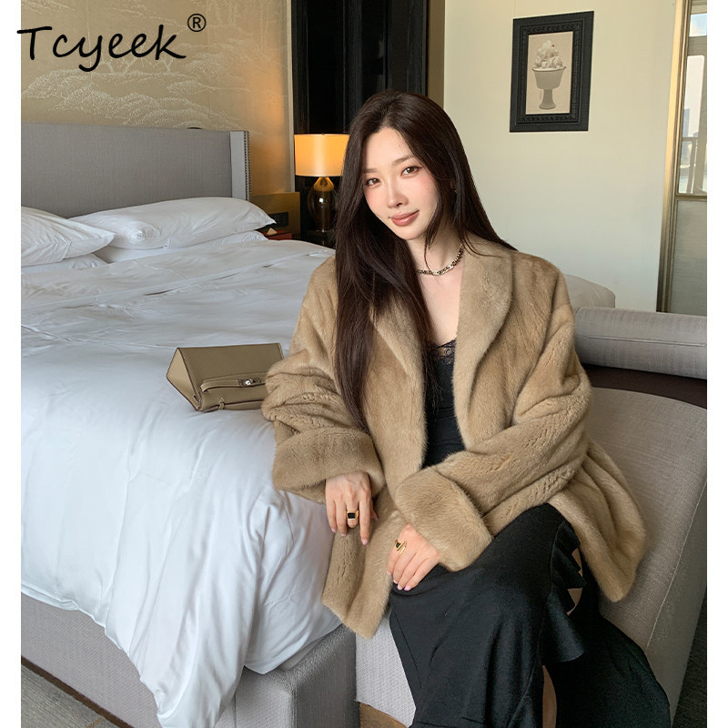 Tcyeek Natural Mink Fur Coat W - Winter Clothing Label のレビューと価格