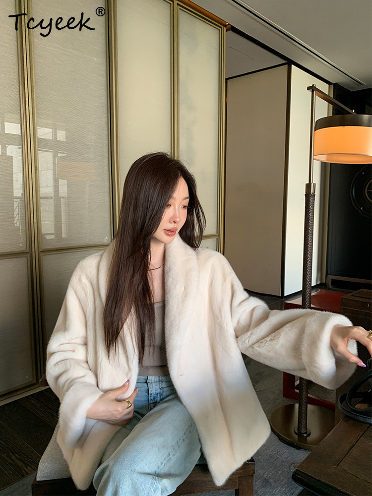 Tcyeek Natural Mink Fur Coat W - Winter Clothing Label のレビューと価格