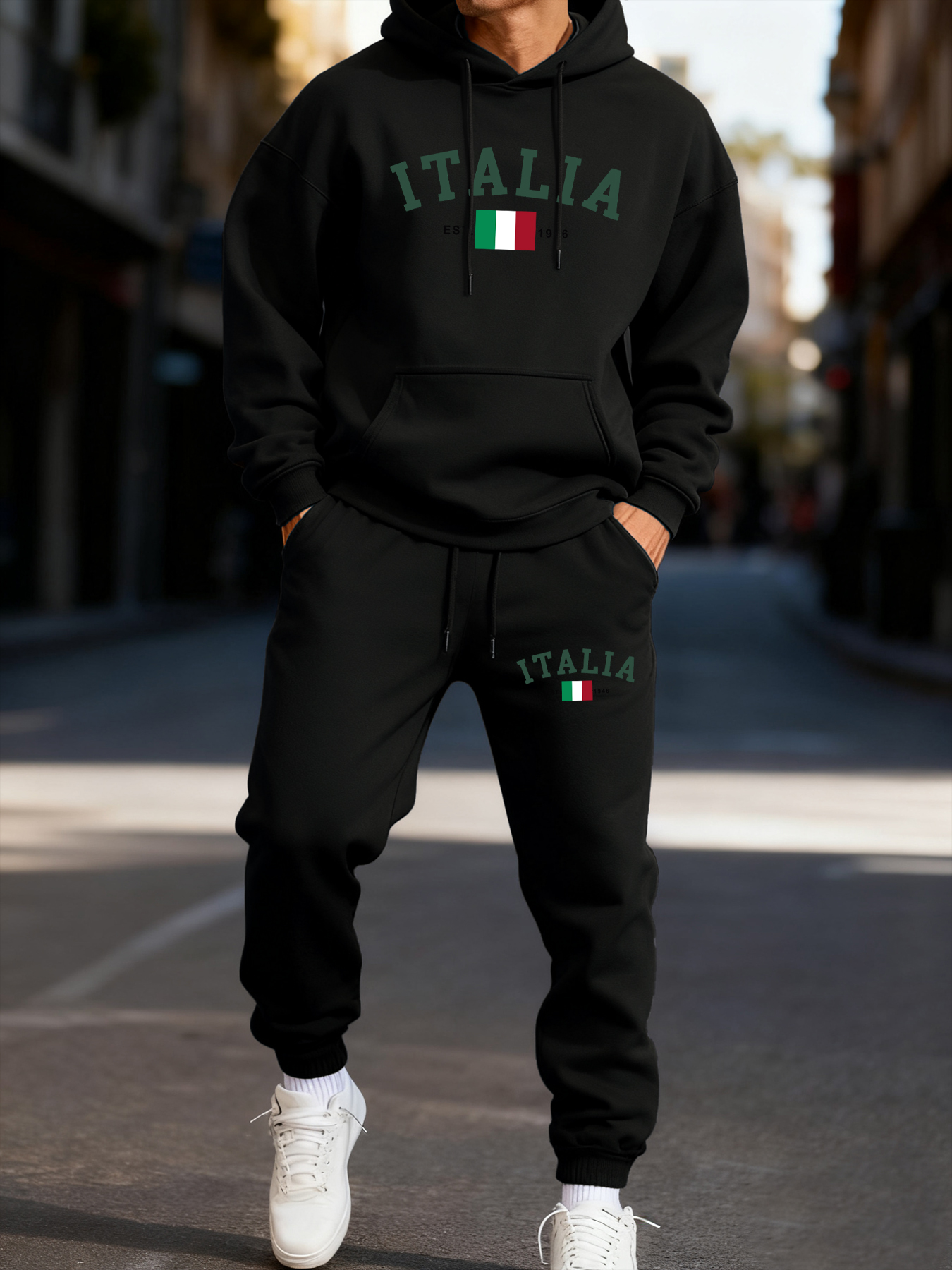 Italia Italian Flag Print Man  - Winter Clothing English のレビューと価格