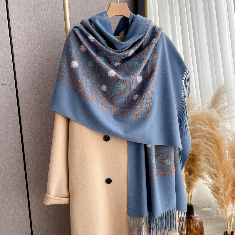 2025 New Embroidery Cashmere S - Cashmere Scarf Wrap のレビューと価格