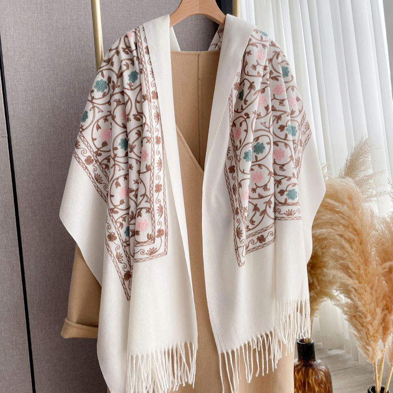 2025 New Embroidery Cashmere S - Cashmere Scarf Wrap のレビューと価格