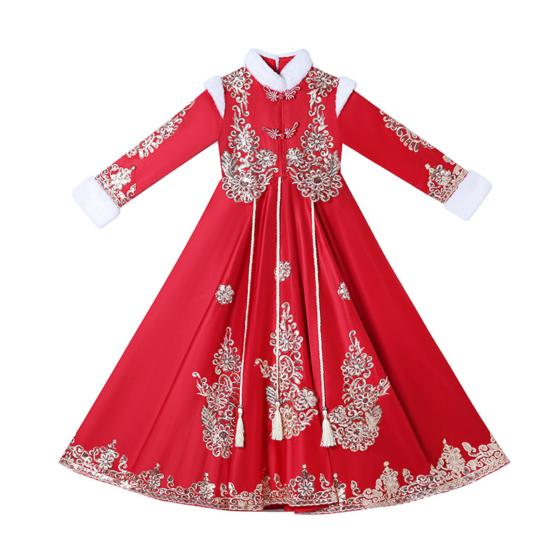 Girls Red Chinese New Year Clo - Winter Clothing For Kids のレビューと価格
