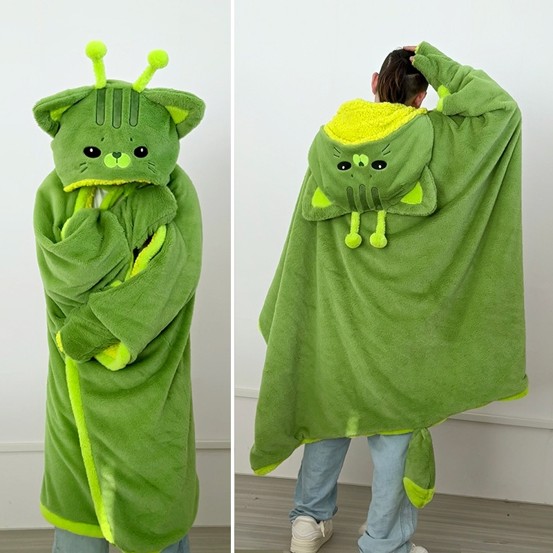 Cartoon Cute Alien Cat Hooded  - Winter Clothing Cute のレビューと価格