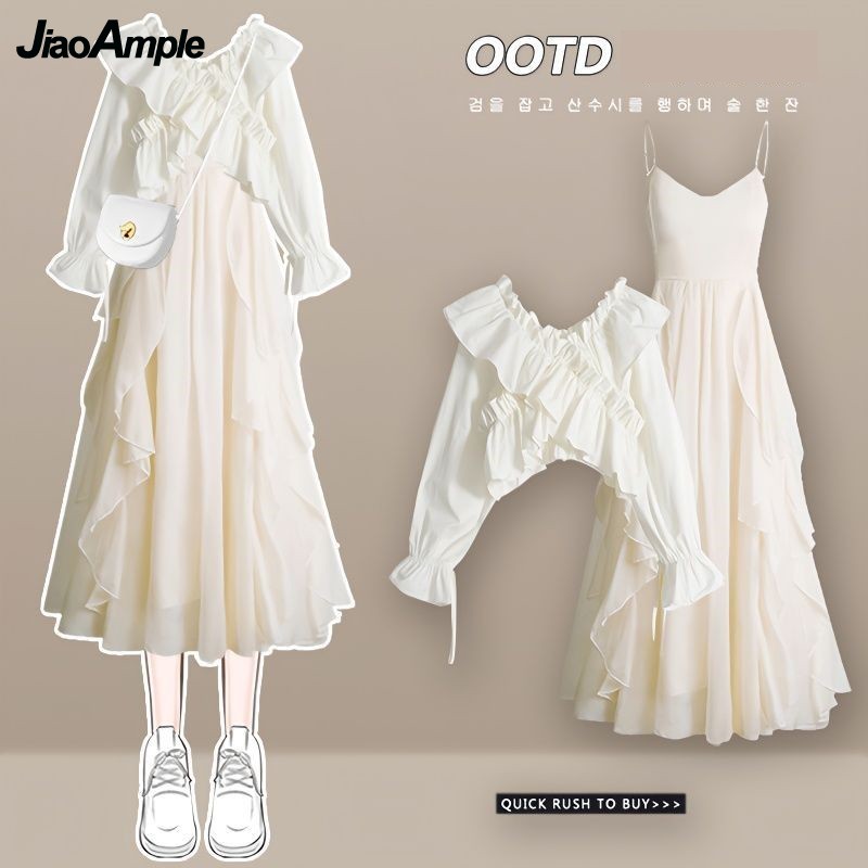 Women's Dress Set 2025 Spring  - Winter Clothing Korean のレビューと価格