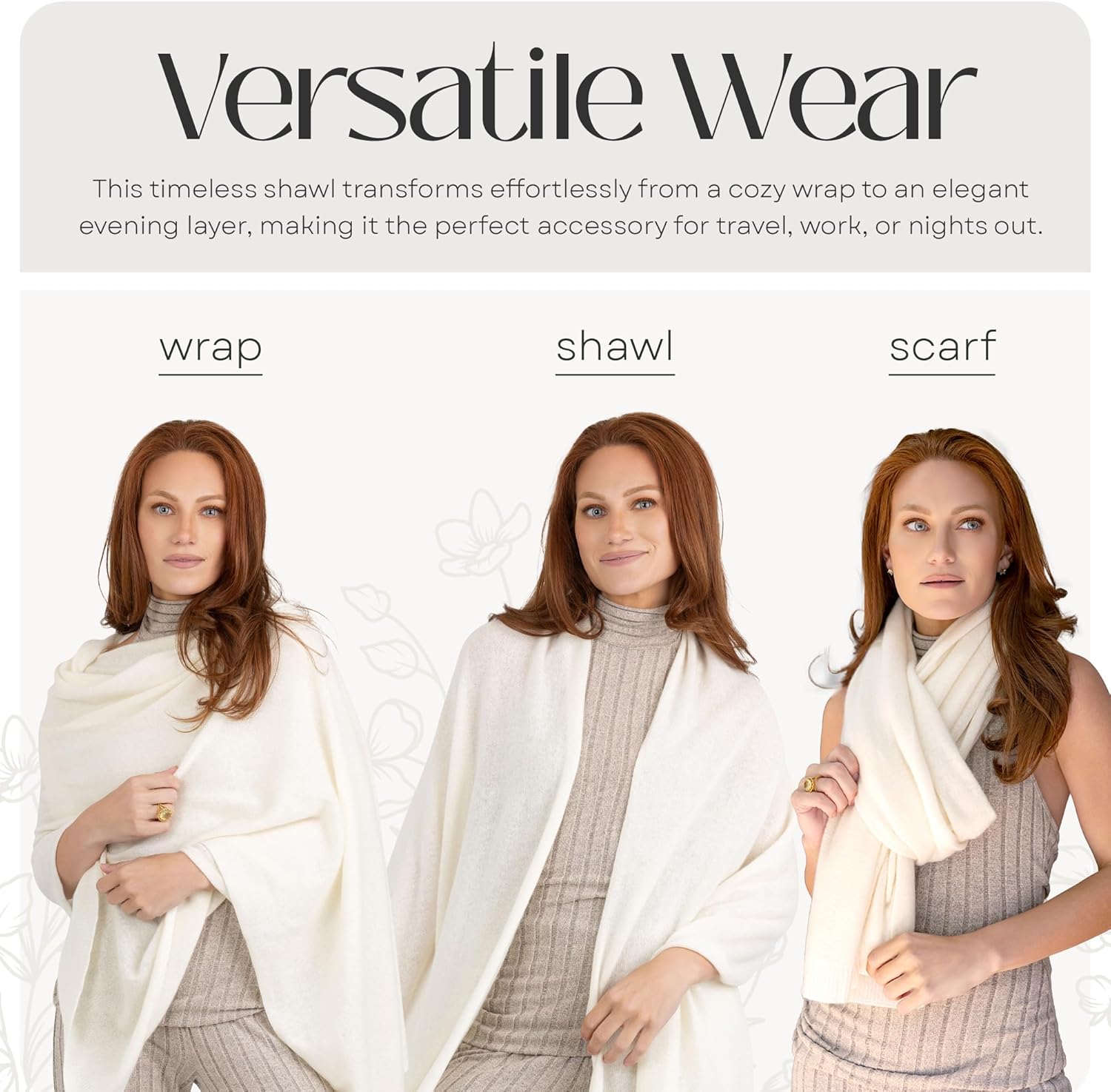Extra Large Cashmere Knitted W - Cashmere Scarf Wrap のレビューと価格