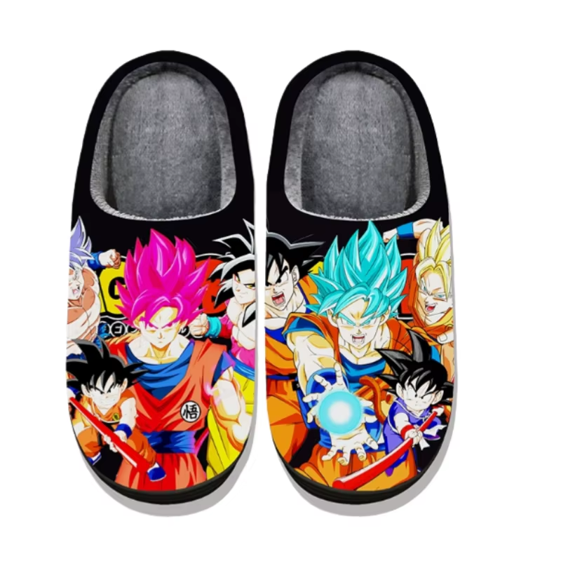 Anime Dragon Ball Plush Slippe - Winter Clothing Cute のレビューと価格