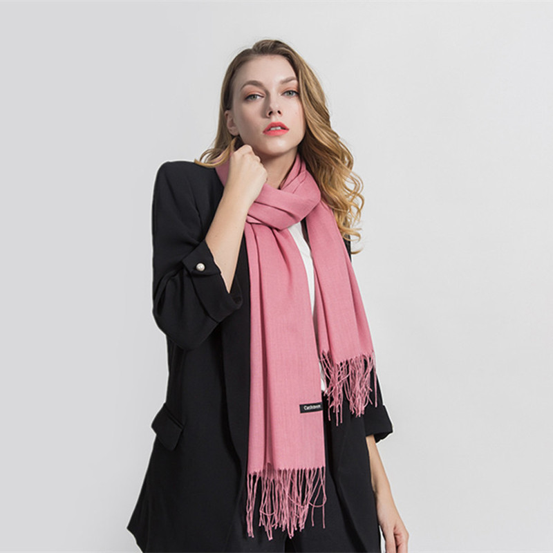 Fashion Solid Scarf Women Cash - Cashmere Scarf Wrap のレビューと価格