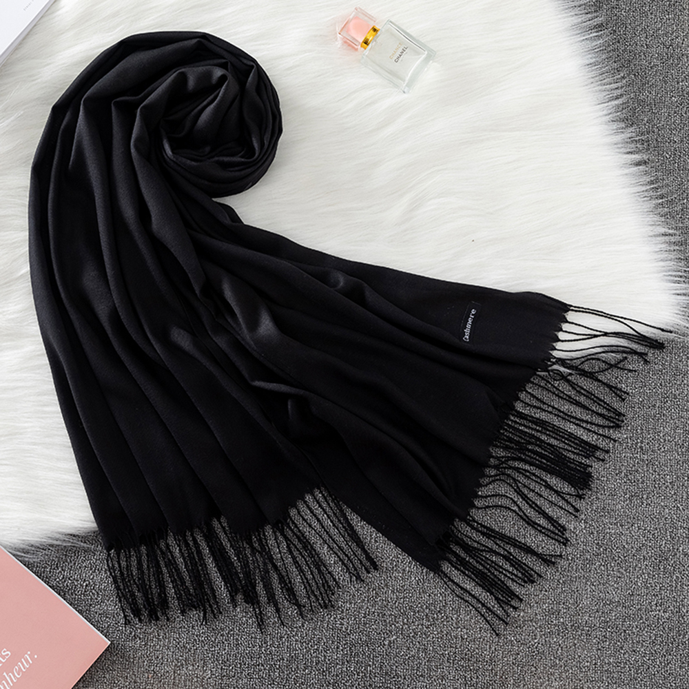 Fashion Solid Scarf Women Cash - Cashmere Scarf Wrap のレビューと価格