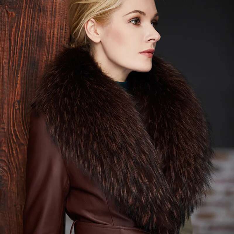Raccoon Fur Collar Female Wint - Jacket Winter Clothing のレビューと価格