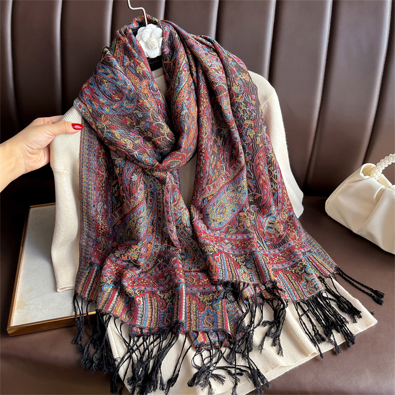 Luxury Embroidery Cashmere Win - Cashmere Scarf Wrap のレビューと価格