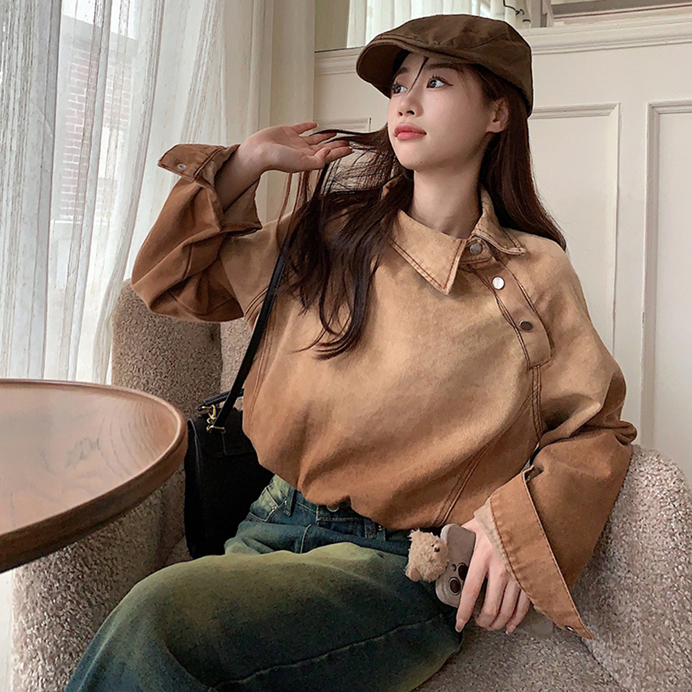 Harajuku Denim Jacket Women's  - Winter Clothing Korean のレビューと価格