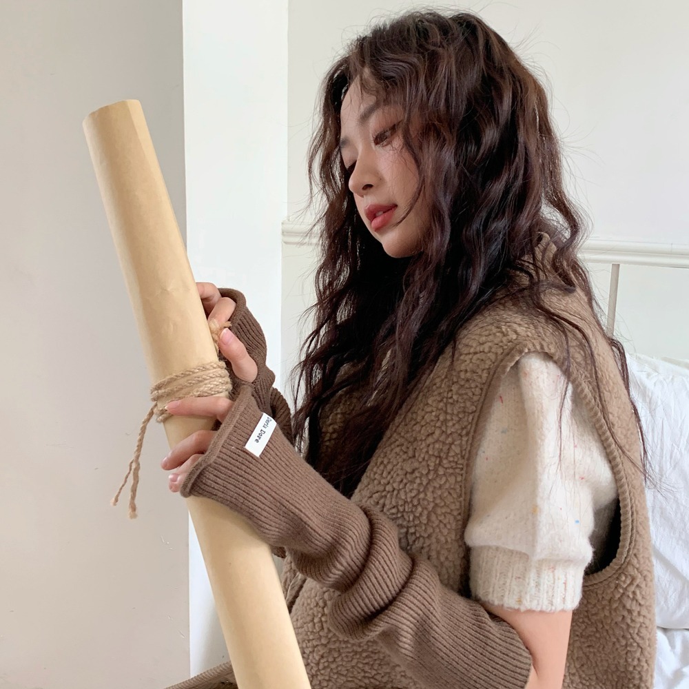 Korean Style Knitted Warm Slee - Winter Clothing Korean のレビューと価格